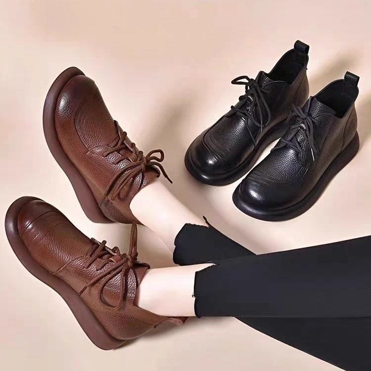 🔥【35-40】Botas ortopédicas de cuero para mujer, tallas grandes, 2025