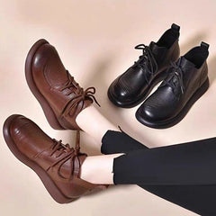 🔥【35-40】Botas ortopédicas de cuero para mujer, tallas grandes, 2025