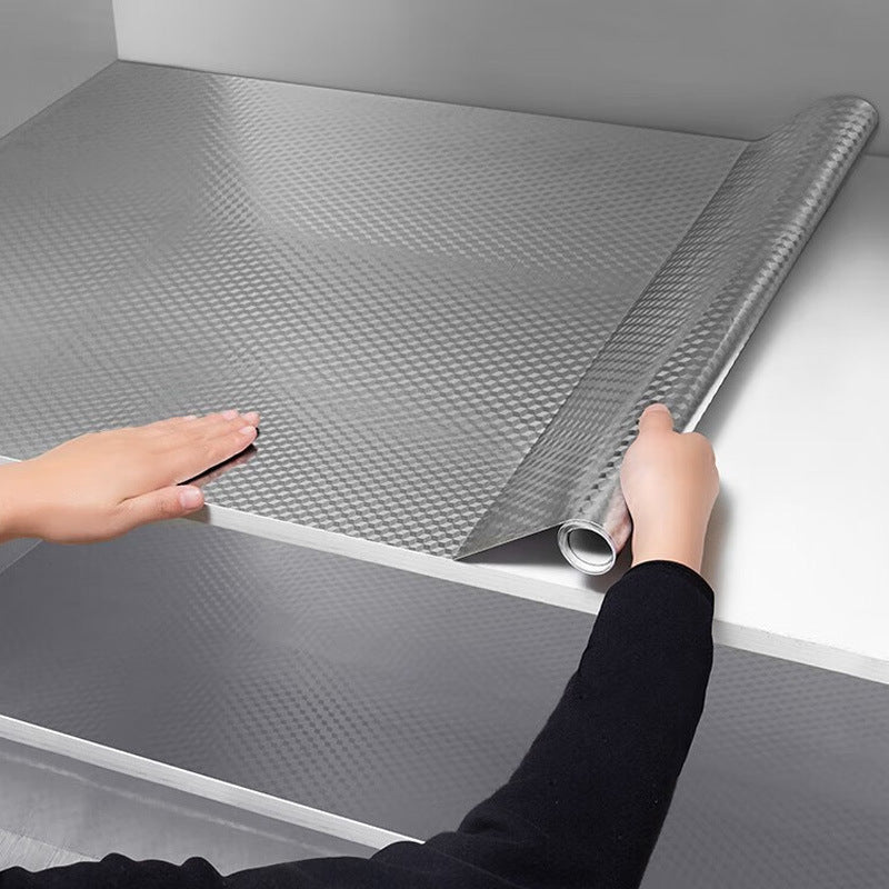 【60cm*10m】🛡️ Lámina Adhesiva de Aluminio Removible – Antigrasa, Resistente al Calor y Fácil de Limpiar