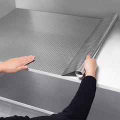 【60cm*10m】🛡️ Lámina Adhesiva de Aluminio Removible – Antigrasa, Resistente al Calor y Fácil de Limpiar