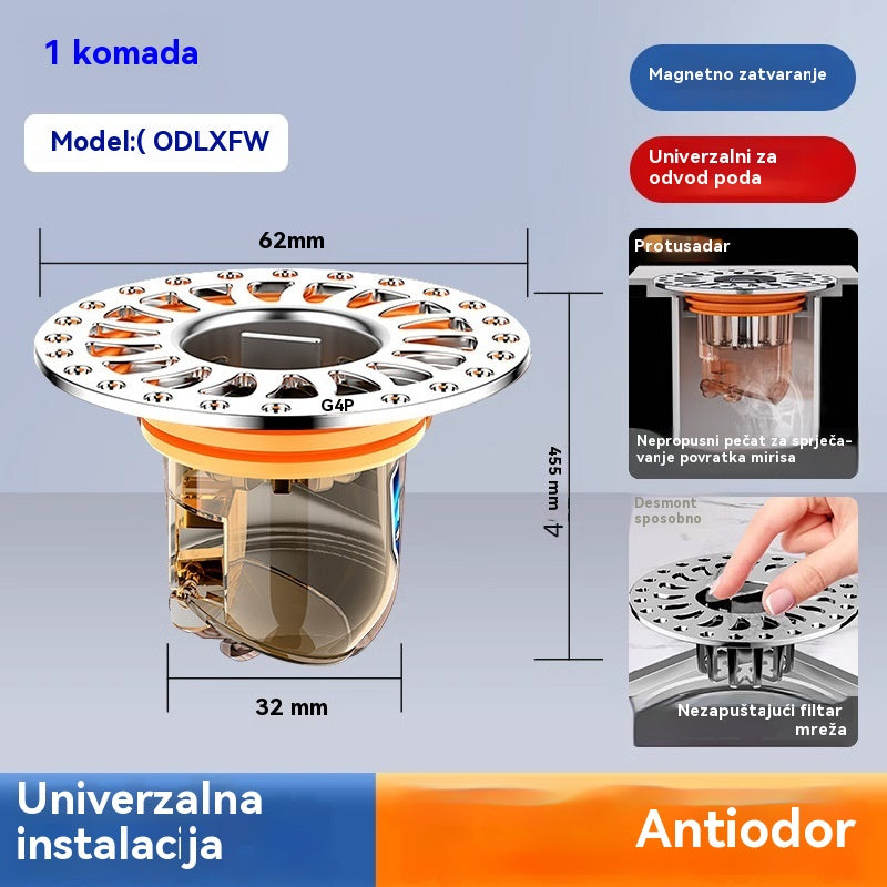 🔥Kupite jedan, dobijte jedan gratis✨Univerzalna jezgra za podni odvod protiv neugodnih mirisa sa saćastim filterom