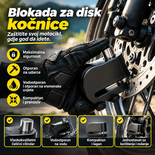 🏍️🔒 Robusna i vodootporna brava za disk motocikla