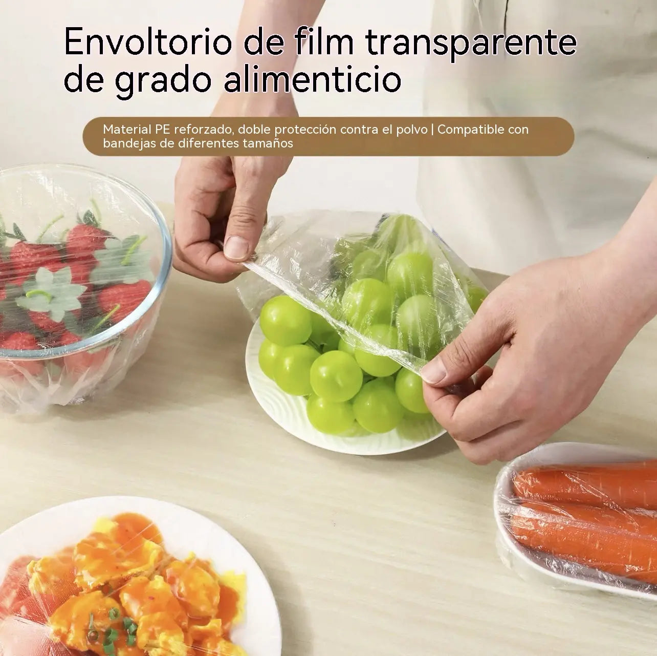 🔥【Oferta especial de último día: 50% de descuento】✨600 envoltorios de plástico reutilizables y flexibles aptos para alimentos