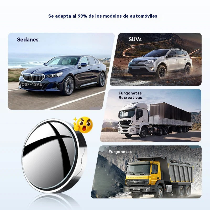 😍🚗👍Espejo retrovisor de marcha atrás para automóvil Espejo redondo pequeño ajustable en 360 grados