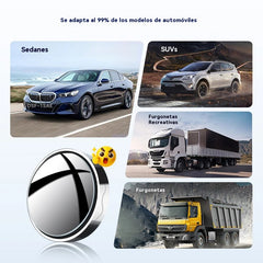 😍🚗👍Espejo retrovisor de marcha atrás para automóvil Espejo redondo pequeño ajustable en 360 grados