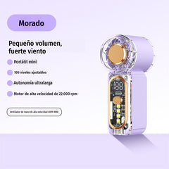 Ventilador pequeño portátil de alta velocidad y larga duración.