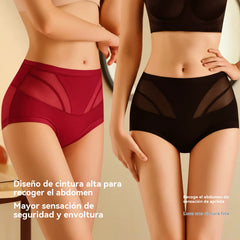 【4 piezas (una de cada color)】🍑 Ropa interior moldeadora de cintura alta: ¡Levanta y aplana el abdomen en segundos! ✨