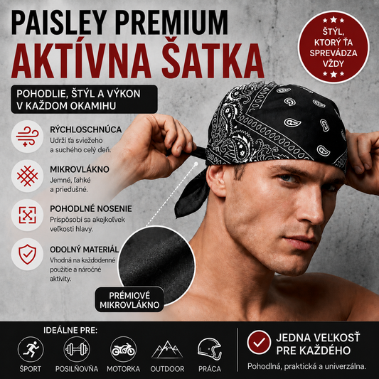 🔥✨【Kúpte 3 kusy a získajte 3 zadarmo, 6-dielna sada】Klasická čelenka pre motocyklistov a športovcov