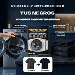 【50%OFF】🔥🔥【5 cajas (60 comprimidos)】✨Hoja para reparar y restaurar el color de prendas negras de uso doméstico
