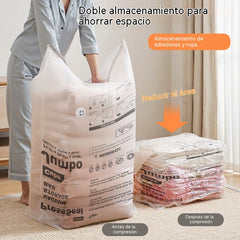 🧳【Juego de 5 piezas】💨 Bolsa de almacenamiento al vacío grande y compresible: no requiere bomba, es a prueba de fugas e ideal para ahorrar espacio en maletas y en casa ✈️