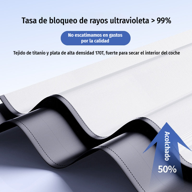 🚗 Paraguas Parasol para Parabrisas de Coche ☀️ Aislamiento Térmico | Cobertura Total | Plegable