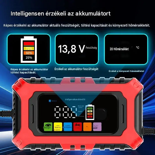 Intelligens akkumulátortöltő és -karbantartó