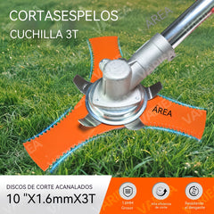 🔥【2 piezas 30 euros】🔥Cuchillas desbrozadoras 3T mejoradas, aptas para cortacéspedes de gasolina, desbrozadoras y cortadoras de césped🌿✂️⚙️