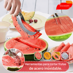【💥Compra uno y llévate otro gratis】🍉🍉Cuchillo triangular de acero inoxidable para sandías, corta sandías rápidamente