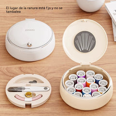 Caja magnética para agujas e hilos, caja de herramientas portátil para agujas e hilos de uso doméstico.