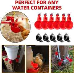🐔【10 piezas】Bol de agua automático para aves de corral, sin necesidad de alimentación manual