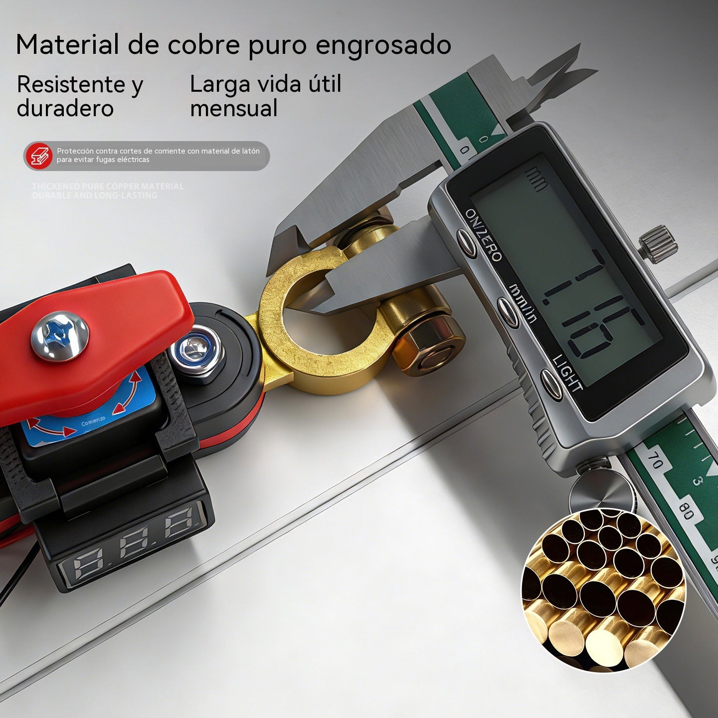 👍👍Interruptor de desconexión de batería giratorio universal de 360° para automóviles. Nuevo interruptor de desconexión de batería de latón de alta potencia con protección contra fugas.