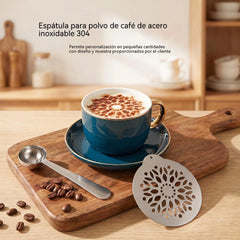 ☕ Molde de acero inoxidable 304 para arte latte de café