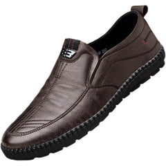 【39-44】 Zapatos casuales de cuero genuino para hombres de mediana edad y mayores