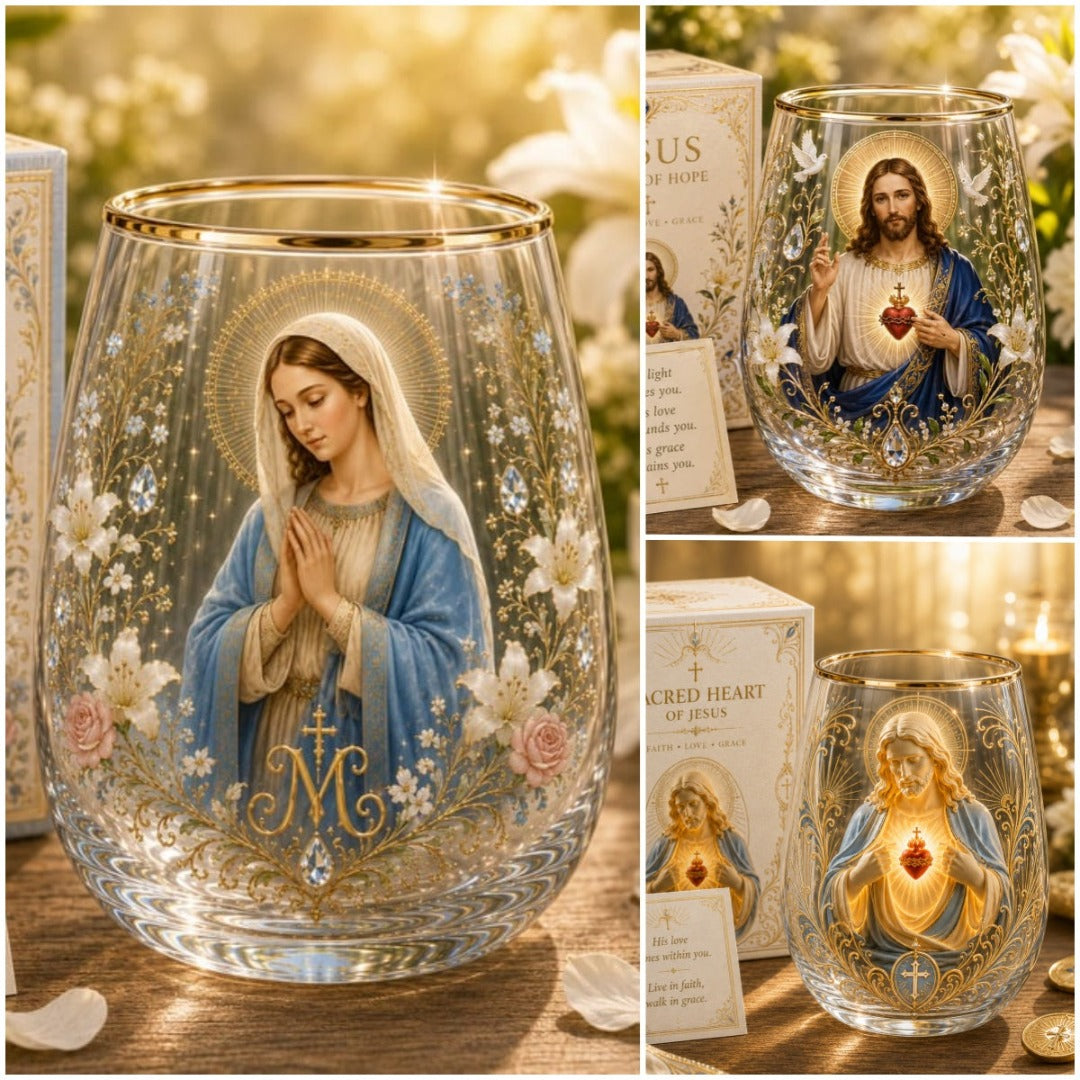 🌟 Taza de vidrio para el té y la oración matutina, edición limitada 2026 - Colección Fe y Paz