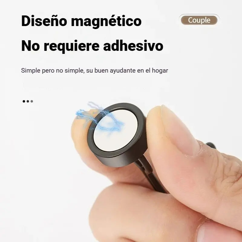 🧲Ganchos magnéticos de metal sin necesidad de taladrar, soportan hasta 10 kg✨ Duraderos, reutilizables y ahorran espacio.