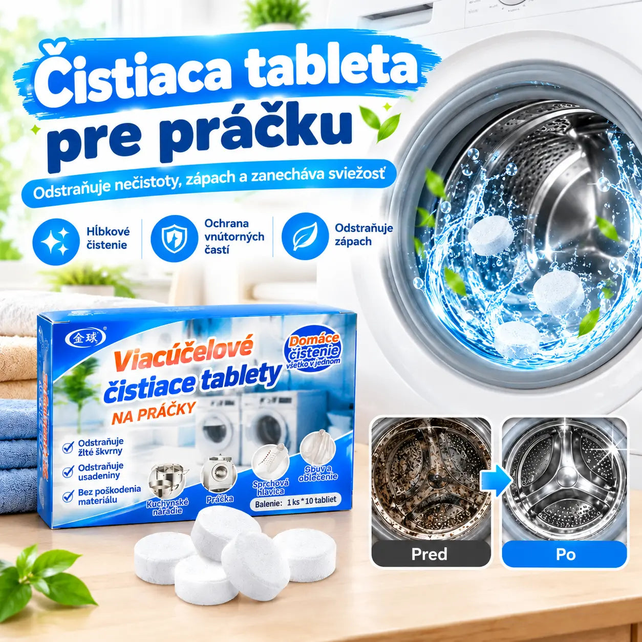 🎁【3 balenia - 30 kapsúl】【Novo vyvinutý produkt】💦Univerzálny odstraňovač škvŕn | Rýchle čistenie