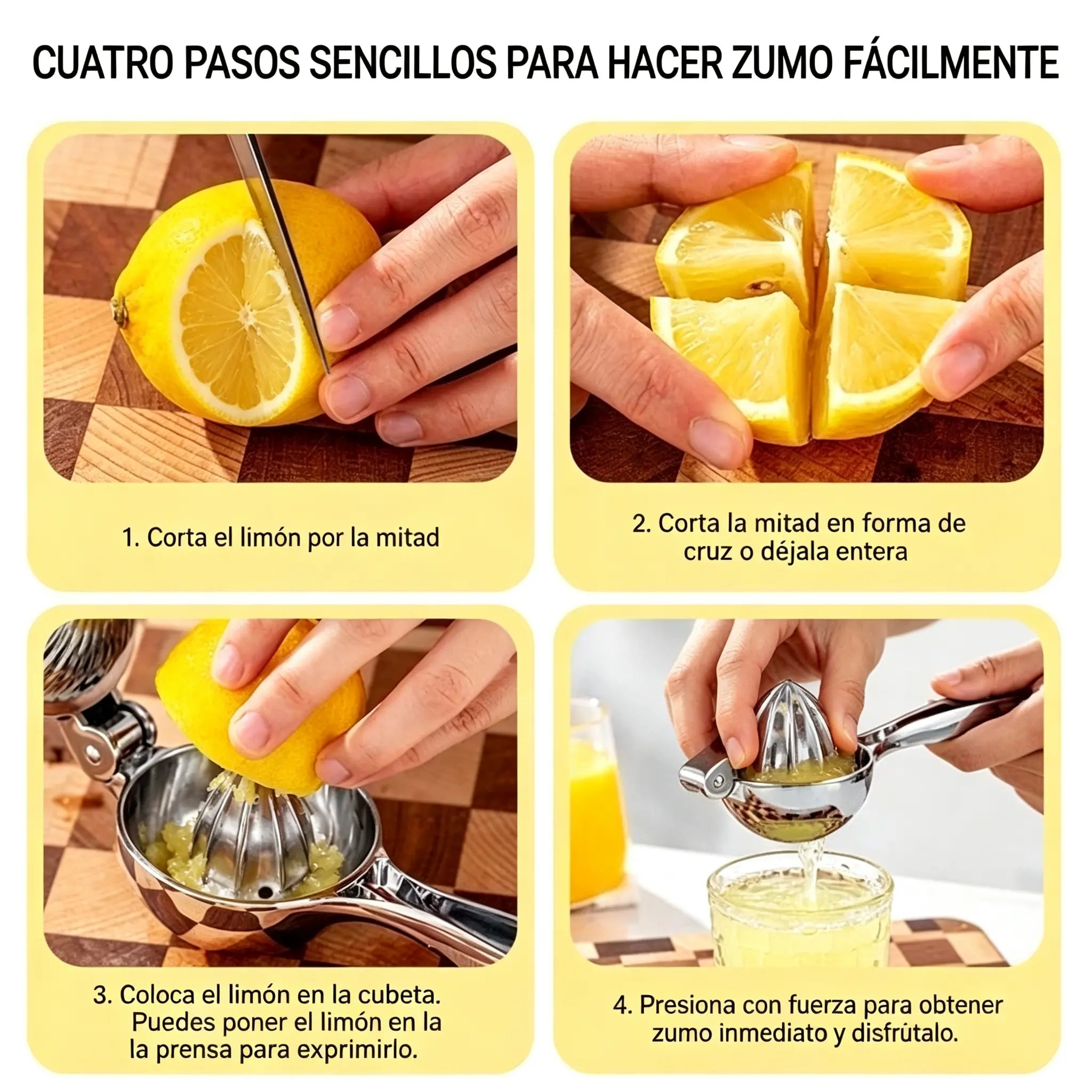 🍋【2 unidades a 26 euros】🧃 Pinza exprimidora de acero inoxidable reforzado: extrae eficazmente el jugo de limones, naranjas y limas 🍊✨