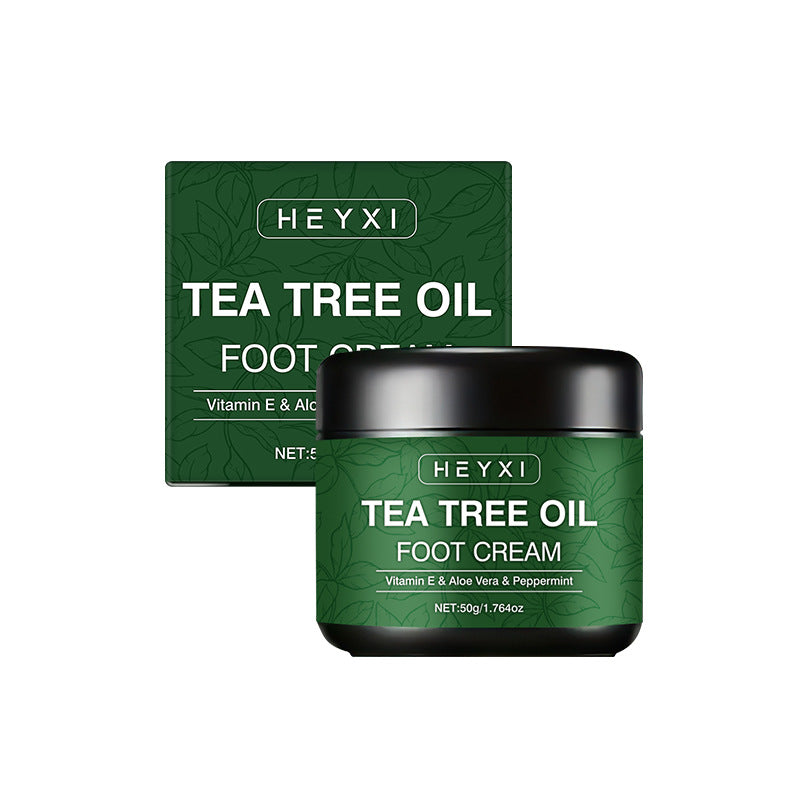 【Compra 2 y llévate 2 gratis】Crema para pies con aceite de árbol de té, hidratante y nutritiva.