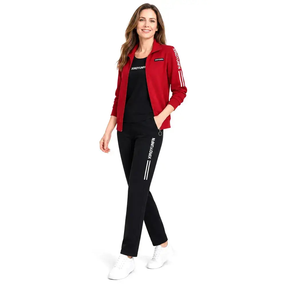 🌸 ¡Elegancia y comodidad absoluta! Elegante chándal de 3 piezas para mujer (chaqueta con cremallera + camiseta + pantalón / Tallas: M-6XL). ✨