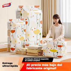 🧳【Juego de 5 piezas】💨 Bolsa de almacenamiento al vacío grande y compresible: no requiere bomba, es a prueba de fugas e ideal para ahorrar espacio en maletas y en casa ✈️