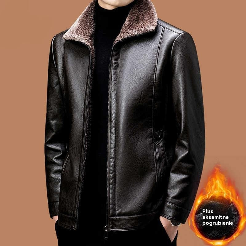 🔥【Oferta especial】🔥【M-3XL】🖤2025 Chaqueta de piel de oveja gruesa y suave de invierno para hombre, informal