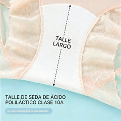 【6 piezas】🌸(L-2XL) Braguitas de talle alto sin costuras de seda helada para mujer – ultrafinas y refrescantes, línea de braguita invisible❄️