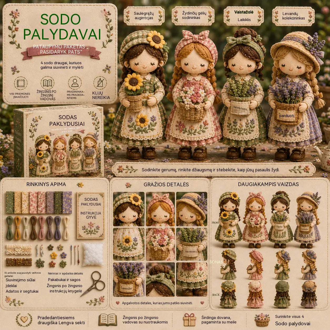 🎁Paskutinė diena: pasinaudokite 49 % nuolaida! 🧵 „Pasidaryk pats“ miniatiūrinis skiautinių (patchwork) rinkinys iš „Miniature World“ serijos.