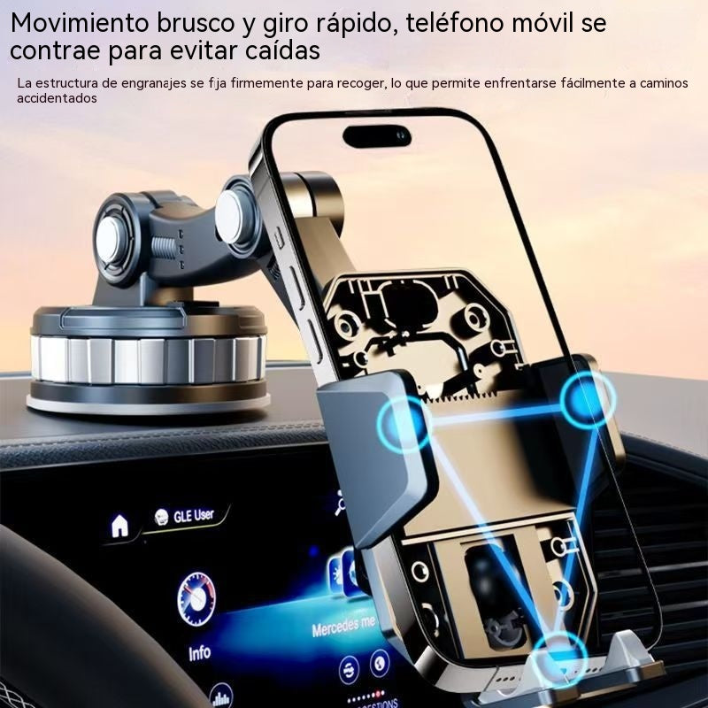 ✨🚗 Soporte para móvil de coche ventosa mejorada, brazo giratorio sin obstruir el parabrisas