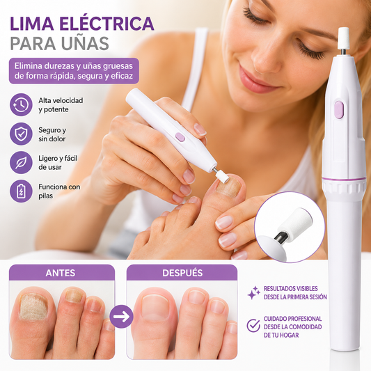 ✨💅 Lima de uñas eléctrica para eliminar cutículas gruesas y piel muerta de las uñas.