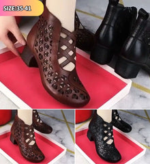 💕【30% OFF】【35-41】 Tacones altos casuales de cuero desnudo para mujer