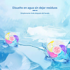 ✨【30 piezas】✨👚Cubo extra grande Las perlas perfumadas para ropa 6 en 1 eliminan manchas y dejan fragancia, eliminan ácaros y bacterias