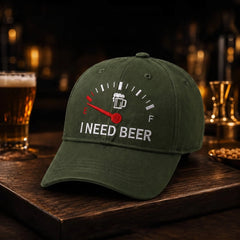 🔥 ZADNJI DAN S 50% POPUSTOM - 🍺 Vezena kapa "POTREBUJEM PIVO" - Unisex spominska kapa 🧢