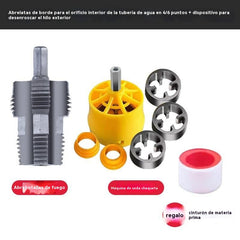 🛠️【Juego de herramientas para abrir roscas internas + orificios de roscas externas】⚙️🔩 Accesorio de Roscado para Tuberías de Agua