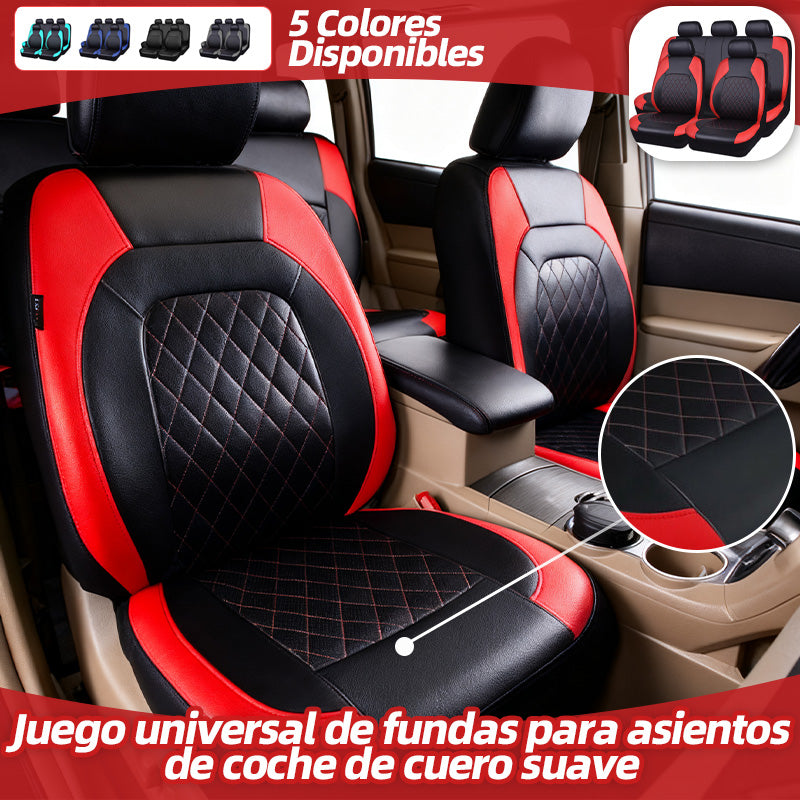 🚗🚗Juego universal de fundas para asientos de coche de cuero suave