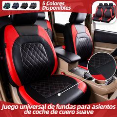 🚗🚗Juego universal de fundas para asientos de coche de cuero suave