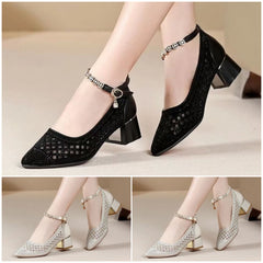 ✨✨【35-40】Sandalias de tacón alto con diamantes de imitación para mujer