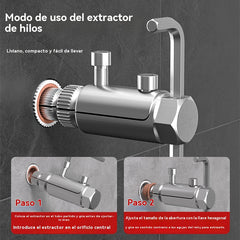 🔥【Oferta por tiempo limitado】Extractor de rosca rota para válvula angular de grifo, grifo universal