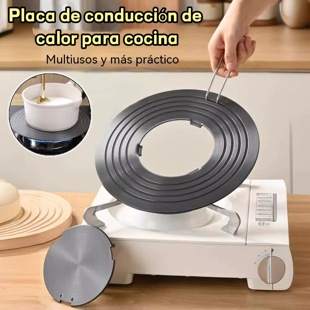 🔥 🍳Placa conductora de calor para cocina doméstica (apta para cocinar, descongelar ingredientes, protege la olla de quemarse)