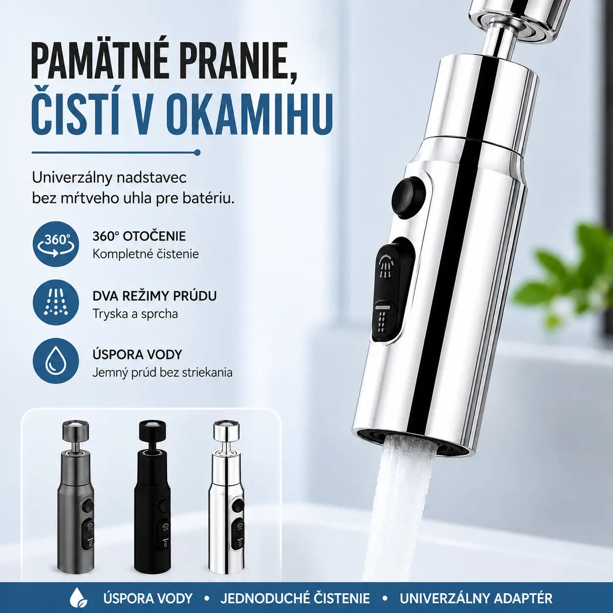 🚰🔥360° otočná tryska filtra na batériu