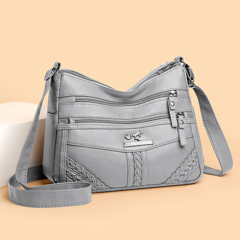 🔥30% de descuento】Elegante bolso de hombro de cuero suave y gran capacidad