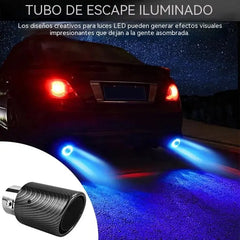 🚗 1 piezas 35 euro 🔥 Luz LED universal para tubo de escape – Un toque de estilo y luminosidad trasera para cualquier trayecto.