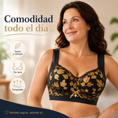 💖【paquete de 3】1 juego 28 euros🥰Sujetador de encaje talla grande M-4XL, sin aro de acero, espalda deslumbrante, sexy y transpirable, sin costuras, 【40-100 kg】