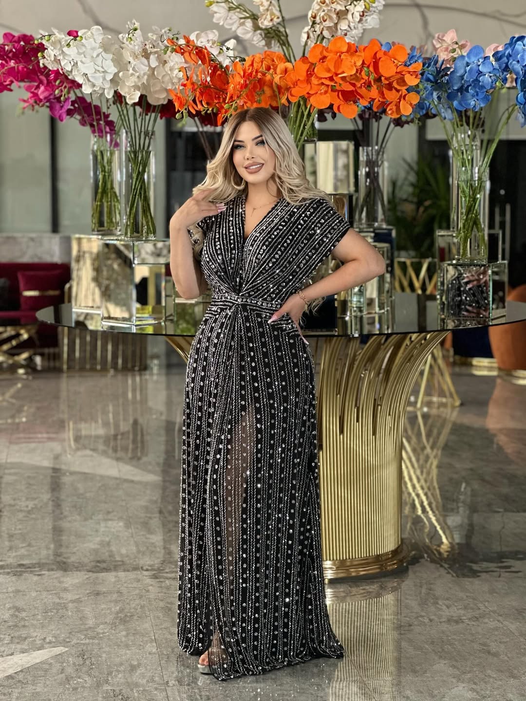 🔥🔥【S-5XL】🥰 Vestido de moda nuevo de otoño e invierno 2025 con estampado grande