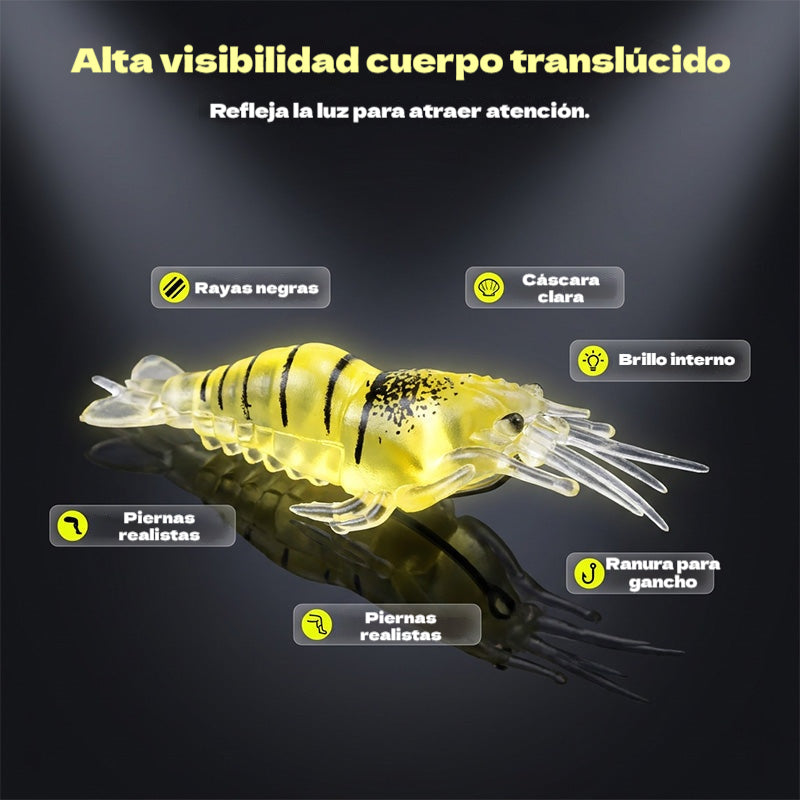 🦐Set de Cebo Blando de Camarón Biónico para Pesca